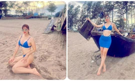 Diễn viên Thanh Hương tung ảnh bikini khoe 3 vòng rực lửa ‘nóng mắt’