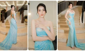 Á hậu Phương Anh diện váy cúp ngực khoe vòng một quyến rũ