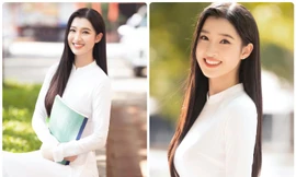 Vẻ thanh thuần tựa sương mai của Á hậu Phương Nhi