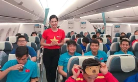 Ngọc Linh từng gây chú ý trên mạng xã hội khi xuất hiện cùng chuyến bay với đội tuyển U23 Việt Nam trong lần đón các tuyển thủ về nước.