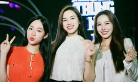 Hoa hậu Đỗ Thị Hà hội ngộ Á hậu Trịnh Thùy Linh, Ngọc Hằng 
