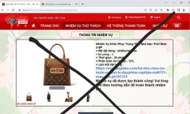 Gắn logo trang báo điện tử VTV gửi để lấy lòng tin