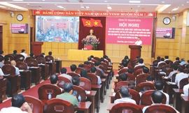 Bí thư Tỉnh ủy Thanh Hóa Đỗ Trọng Hưng phát biểu, chỉ đạo tại hội nghị vào tháng 9/2023