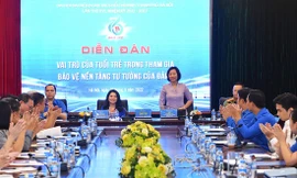 Diễn đàn “Vai trò của tuổi trẻ trong tham gia bảo vệ nền tảng tư tưởng của Ðảng” do Thành Ðoàn Hà Nội tổ chức