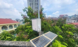 Trạm quan trắc môi trường không khí cảm biến Khương Trung, đặt tại Trường mầm non Khương Trung, quận Thanh Xuân