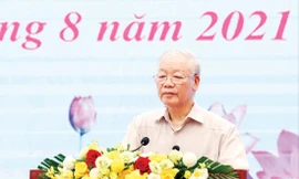 Tổng Bí thư Nguyễn Phú Trọng dự hội nghị của Ủy ban T.Ư MTTQ Việt Nam và phát biểu nhấn mạnh tinh thần đại đoàn kết để vượt qua đại dịch COVID-19