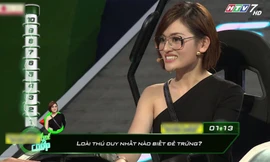 Diễn viên Thùy Anh đứng hình khi nhận câu hỏi “Loài thú duy nhất nào biết đẻ trứng?”