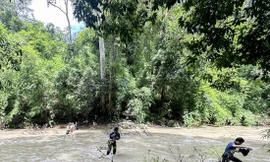 Khu vực sông Bà Bích - nơi chặn dòng làm hồ chứa nước Ka Pét. Ảnh: C.H