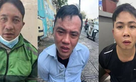 Từ trái qua, đối tượng Lợi, Mạnh và Tuấn Anh