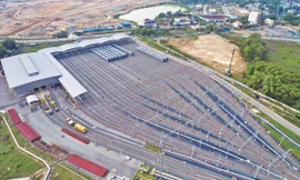 Khu vực depot Long Bình thuộc dự án metro số 1 TPHCM. Ảnh: Duy Anh