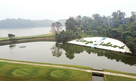 Những công tác chuẩn bị đã hoàn tất, sẵn sàng đón các golfer trong ngày thi đấu hôm nay. Ảnh: Mạnh Thắng