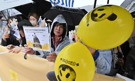 Dòng người Hàn Quốc đội mưa khóc nức nở chia tay gấu trúc Fubao 