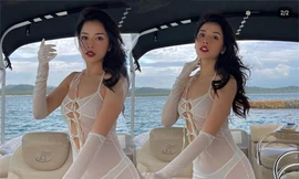 Chi Pu mặc váy xuyên thấu lộ nội y gây tranh cãi 