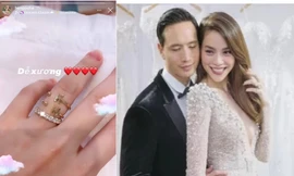 Hồ Ngọc Hà hé lộ nhẫn kim cương nổi bần bật kèm kí hiệu ẩn ý tình cảm với Kim Lý 
