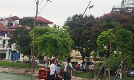 Người thân và cơ quan chức năng đang thuyết phục người đàn ông