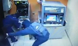 Ảnh minh họa trụ ATM bị trộm.