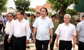 Đại tướng Trần Đại Quang, Bộ trưởng Bộ Công an trực tiếp xuống hiện trường vụ án mạng tại Bình Phước.