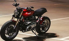 Chiếc Triumph Bonnevilles do Builder Wenley, thợ xe dày dặn kinh nghiệm ở xưởng độ MeanMachines, Australia, thực hiện.