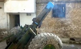Tận thấy súng cối tự chế kỳ quái của nổi dậy Syria