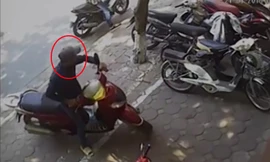 Clip tên trộm hai lần bẻ khóa xe SH ở Hà Nội