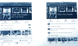 Trang Facebook bán hàng thật (bên trái) và trang Facebook giả (bên phải) có hình thức y chang khiến khách hàng dễ bị lừa.