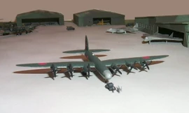 Giới lãnh đạo quân đội Nhật từng mơ một siêu phi cơ ném bom có thể oanh tạc bờ tây nước Mỹ. Ảnh: Airwar1946.