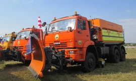 Xe tải “hầm hố” của Kamaz tại Triển lãm hàng không-vũ trụ quốc tế (MAKS) 2015 đang diễn ra tại Nga. Ảnh: Thái An.