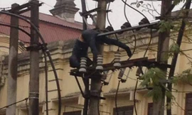 Nam thanh niên ngáo đá được phát hiện trên trạm biến áp.