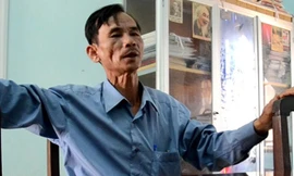 Ông Lê Văn Nhân, Chủ tịch UBND xã Quế Long nói "vừa nắm sự việc". Ảnh. Tiến Hùng.