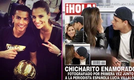Chicharito tình tứ bên Lucia Vilallon.