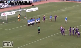 Kiểu đá phạt “một đoàn tàu” của đội bóng Nhật Bản