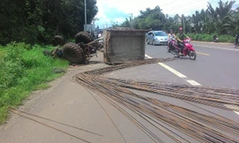 Hiện trường vụ tai nạn.