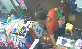 Clip 'diễn kịch' để trộm iPhone trong shop thời trang