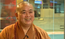 Trụ trì Thiếu Lâm Tự, nhà sư Thích Dũng Tín. Ảnh: BBC.