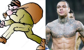 Van der Wiel vừa nhận bàn thua nơi hậu trường.