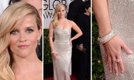 Reese Witherspoon đeo số nữ trang lên tới 1,5 triệu đô la của hãng Tiffany & Co. tới dự lễ trao giải Quả Cầu Vàng 2015.