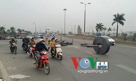 Hiện trường sự cố giao thông xảy ra sáng nay 30/1.