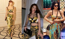 Chi Pu, Minh Hằng “đụng hàng“ Kylie Jenner khi diện bralette gợi cảm của nhà mốt Versace