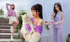 Học Quỳnh Anh Shyn, Jun Vũ, AMEE… cách phối sắc tím với trang phục Thu Đông cực đẹp