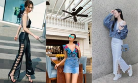 Chọn crop-top khoe eo thon như Ngọc Trinh hay váy jeans năng động giống Hoàng Thùy?