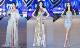Đêm thi Người đẹp Biển: Tiểu Vy, Mỹ Linh, Lương Thuỳ Linh khoe vai trần, chân dài cực phẩm