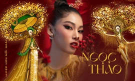 Nhìn bản phác thảo quốc phục của Á hậu Ngọc Thảo, netizen dự đoán sẽ vô cùng hoành tráng