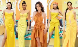 Đỗ Mỹ Linh, Tiểu Vy, Kỳ Duyên cùng dàn Hoa, Á hậu đọ sắc rực rỡ trong gam vàng tươi sáng