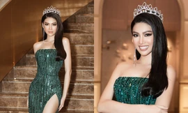 Á hậu Ngọc Thảo catwalk “lốc xoáy” ấn tượng trong họp báo công bố tham dự Miss Grand International