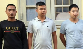 Nhóm đối tượng. Ảnh Công an Vĩnh Phúc