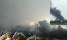 Hiện trường vụ cháy. Ảnh: CTV