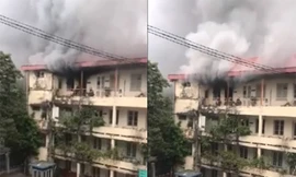 Hiện trường vụ cháy.