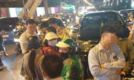 Hiện trường vụ tai nạn.