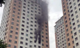 Hiện trường vụ cháy.