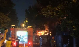 Hiện trường vụ cháy. Ảnh H.D